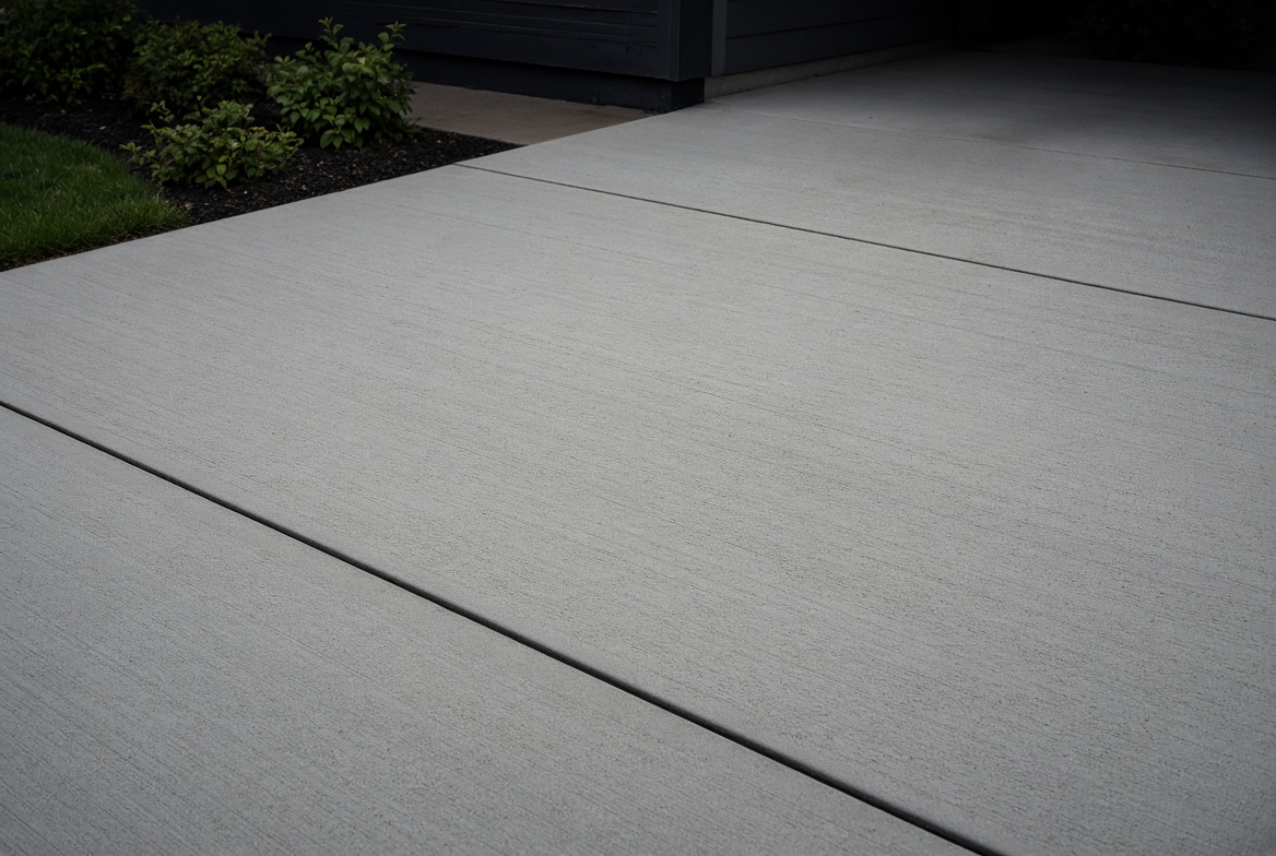 Natural-look concrete after silane penetrating sealer